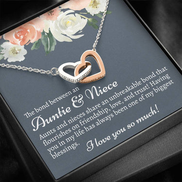 Auntie & Niece Interlocking Hearts Necklace - Love You This Much